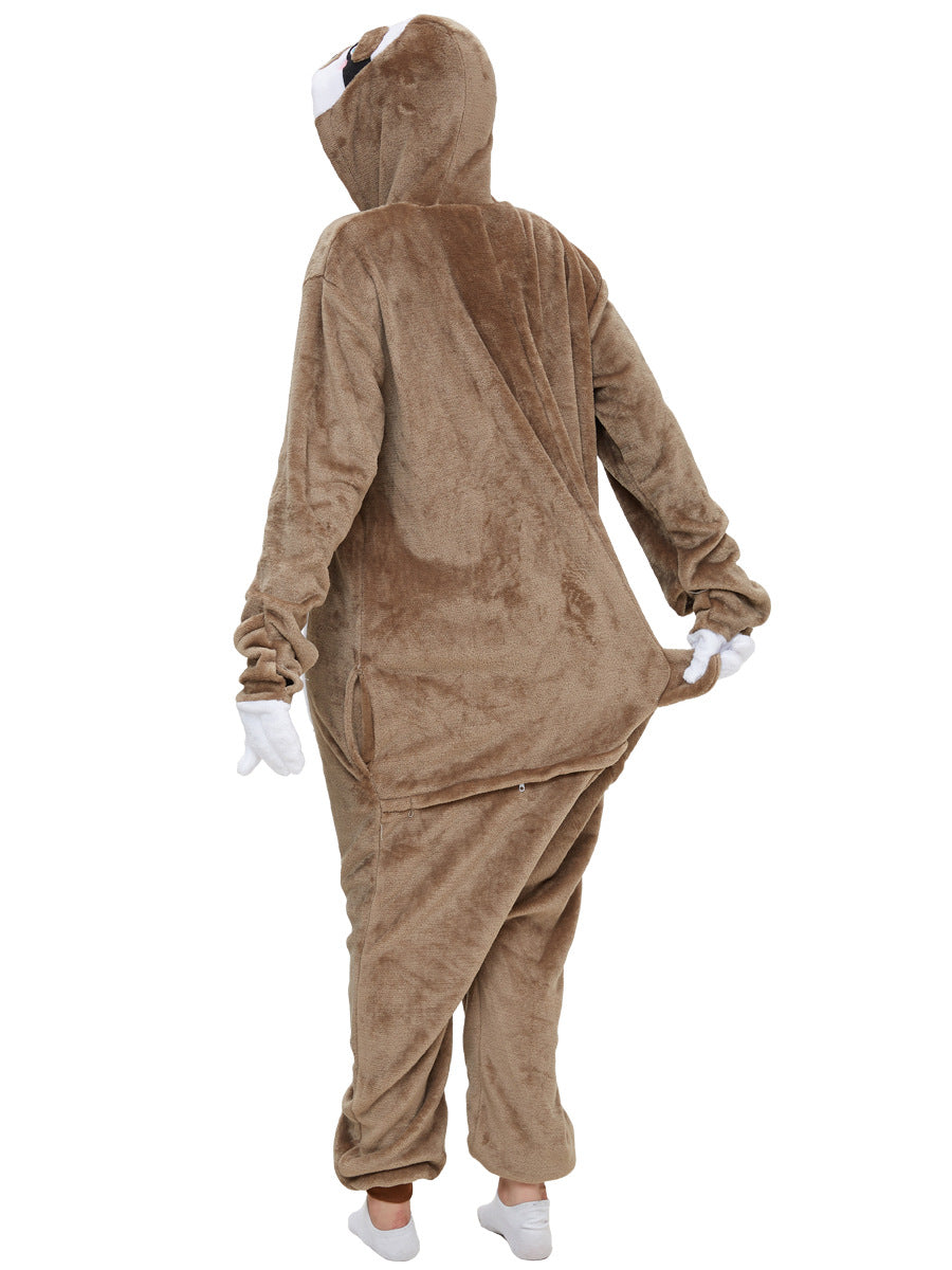 Family Matching Cartoon Animal One-piece Parent-child Pajamas