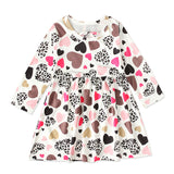 Kid Baby Girl Long Sleeve Love Spring Autumn Valentine's Day Flower Dresses