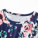 Family Matching Printed Mother-daughter Mid-sleeve Dress