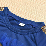 Toddler Baby Girl Valentine's Day Long Sleeve Love Sequins 2 Pcs Sets