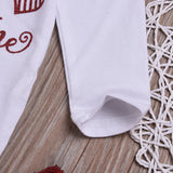 Baby Girl Valentine's Day Onesie Mesh 2 Pcs Sets