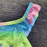 Kid Girls Sequin One-piece Unicorn Gilded Gradient Swimsuit