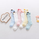Baby Girls Cute Knee Bows Cotton Breathable Soft Non-slip Long Socks