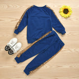 Toddler Baby Girl Valentine's Day Long Sleeve Love Sequins 2 Pcs Sets
