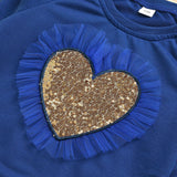 Toddler Baby Girl Valentine's Day Long Sleeve Love Sequins 2 Pcs Sets