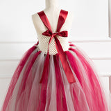 Kid Baby Girl Long Petal Dress Wedding Unicorn Fluffy Performance Dress