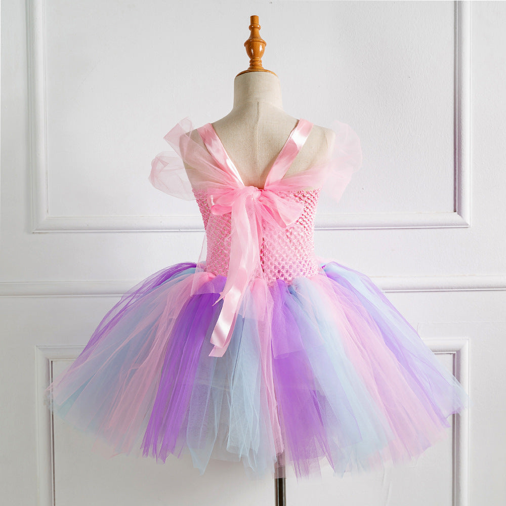 Kid Baby Girls Party Princess Flower Sequin Tutu Dress