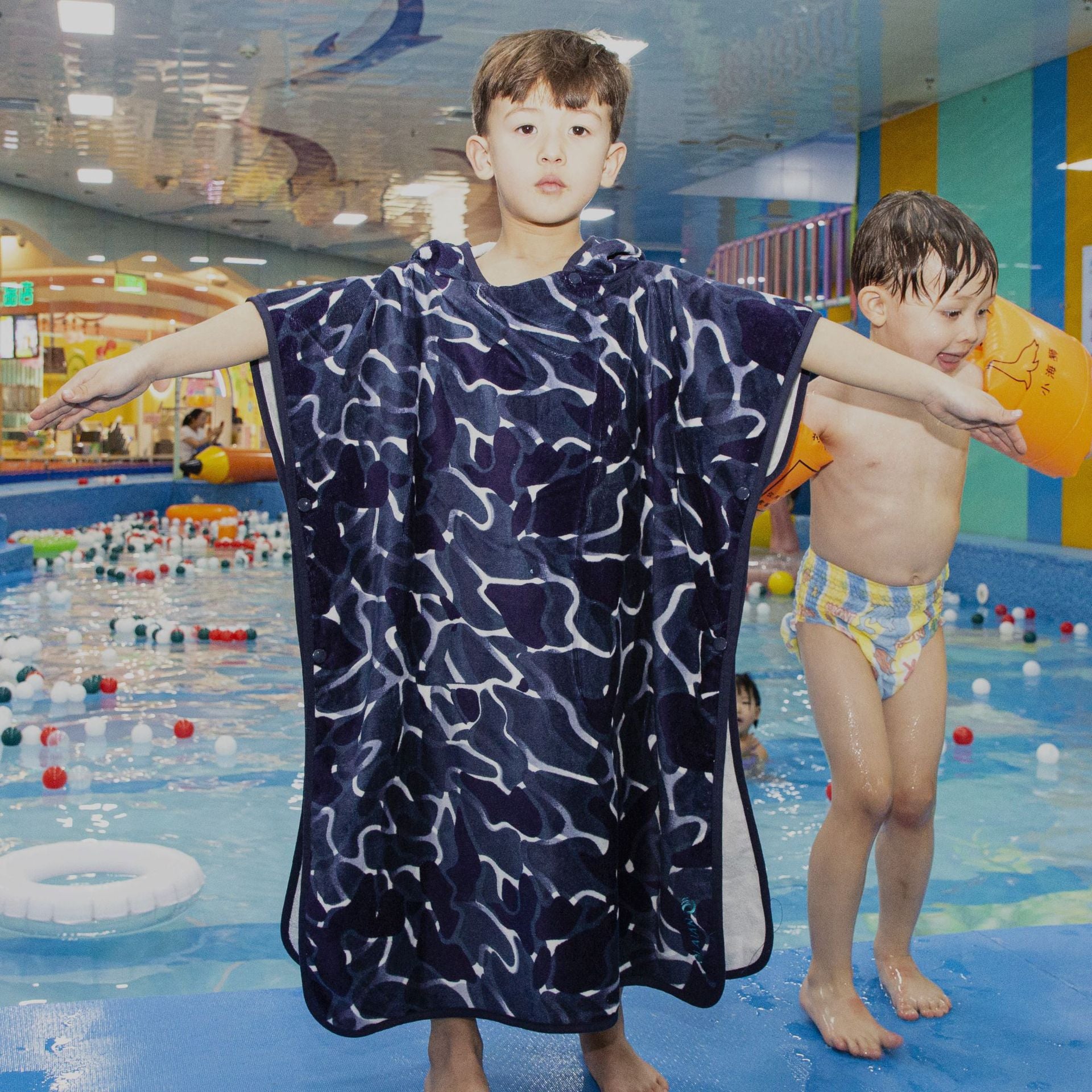 Kid Baby Cotton Baby Bath Towel Poncho Beach Hodded Towel Quick Dry Cloak Pajamas