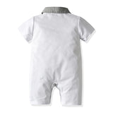 Baby Boy Onesie Gentleman Short Sleeve Climbing Suit Rompers