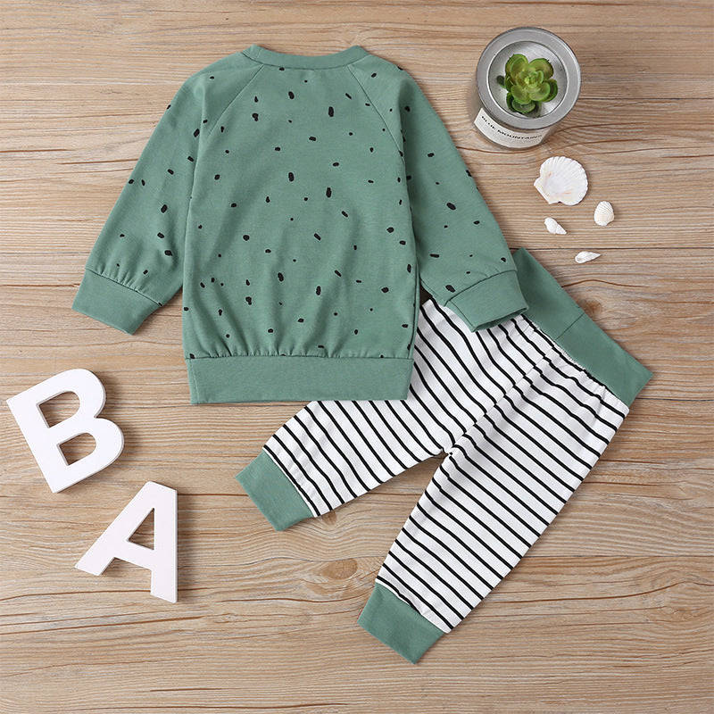 Baby Girl Boy Cute Cartoon Outfits 2 Pcs