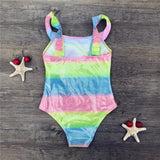 Kid Girls Sequin One-piece Unicorn Gilded Gradient Swimsuit