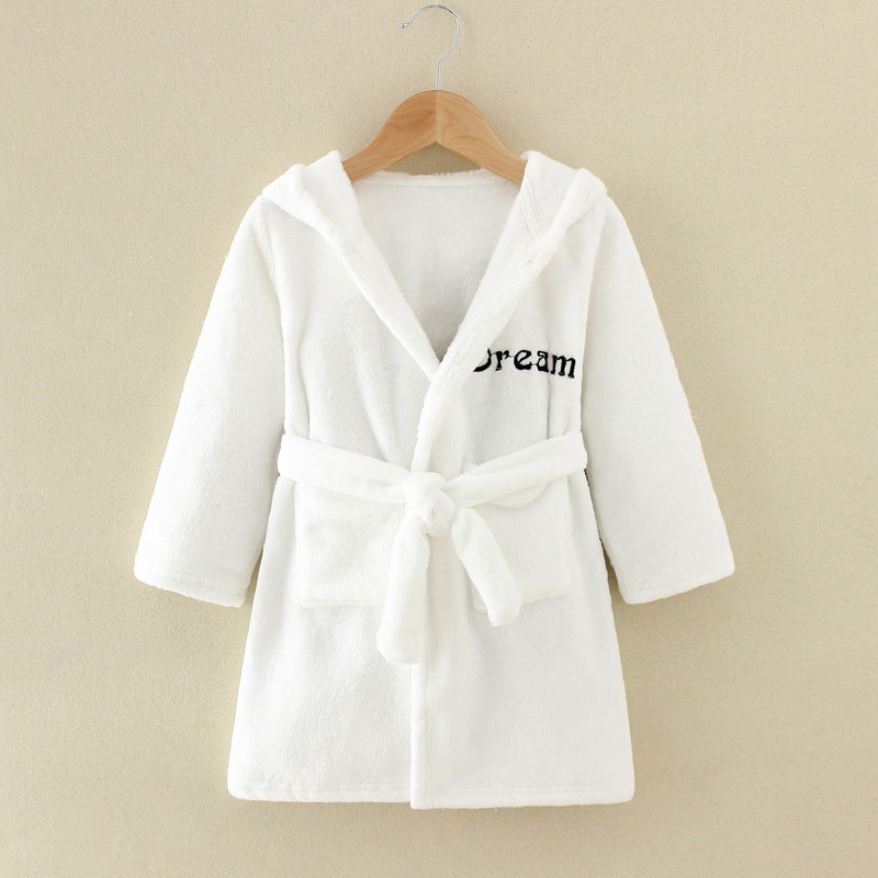 Boy Girl Bathrobe Winter Cartoon Nightgown Pajamas
