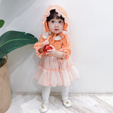 Kids Dress Lolita Little Flower Doll Collar Sweet Mesh Dress