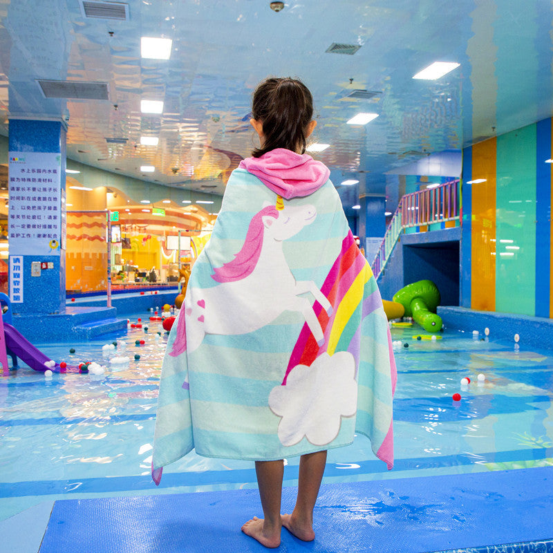 KidBaby Hooded Towel Spa Towel Blanket Kids Bathrobe Beach Pajamas