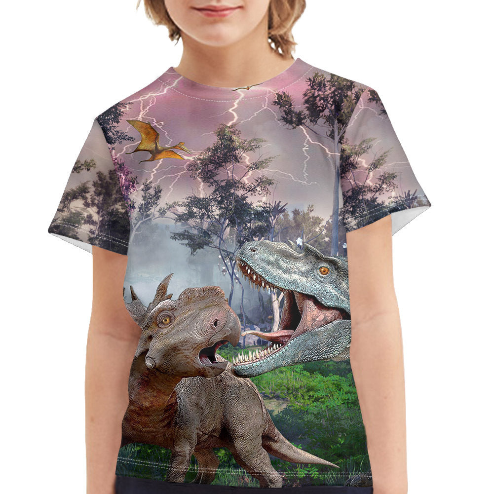 Kid Boy Cute Pug Animal Print Galaxy Space Summer T-shirt