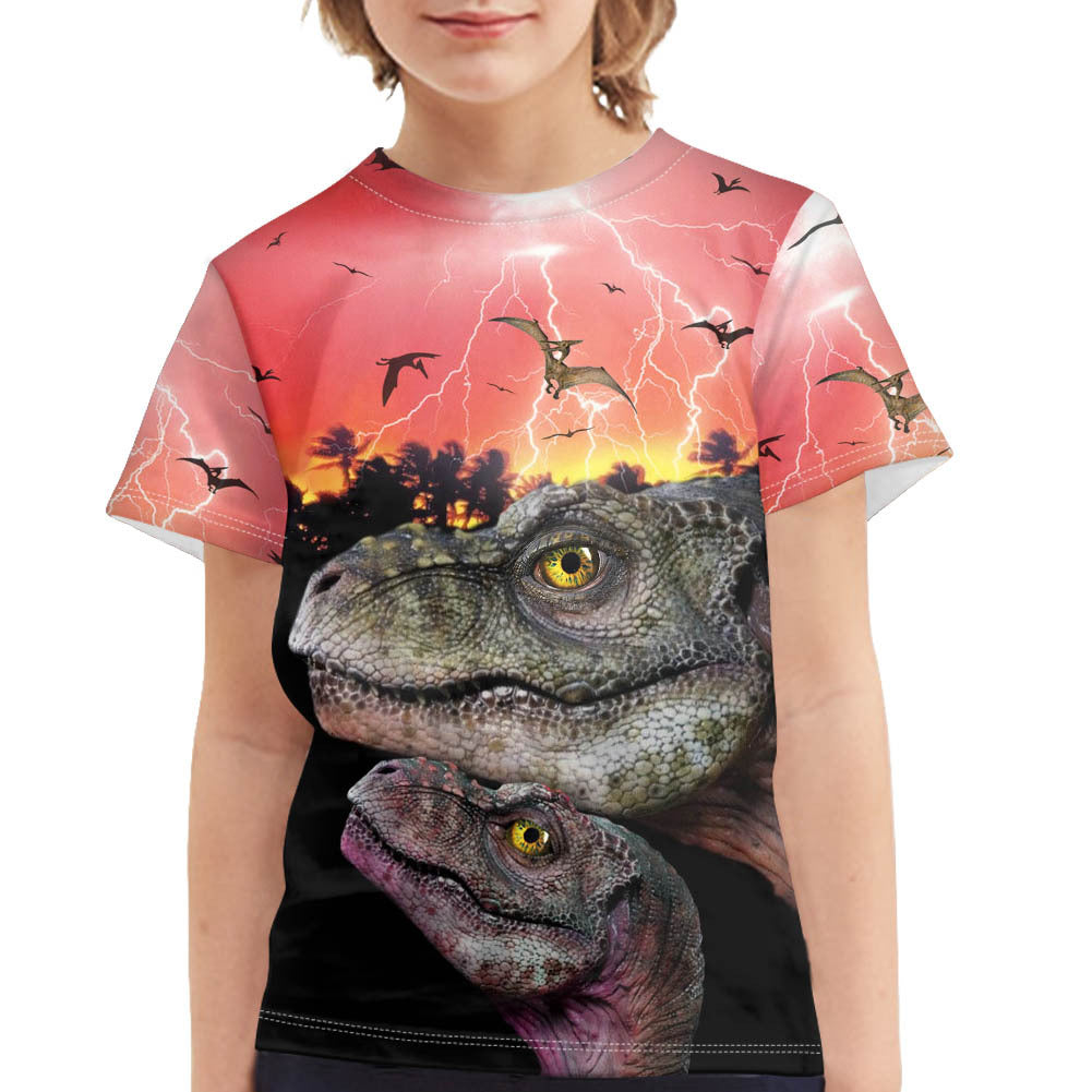 Kid Boy Cute Pug Animal Print Galaxy Space Summer T-shirt