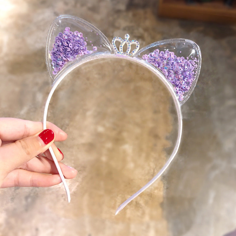 Kid Girl Super Cute Cat Ears Headband Crown Hairpin Headwears