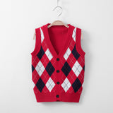 Kid Boys Knit Sweater Knitted Spring  Autumn Vest