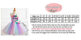 Kid Baby Flower Gauze Girl Princess Skirt Unicorn Princess Rainbow Dress