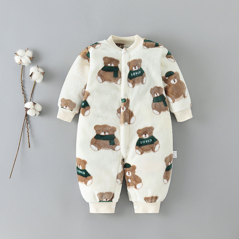 Thickened Baby Flannel Romper