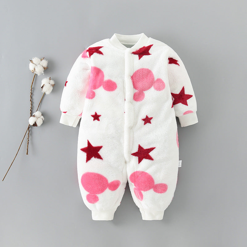Thickened Baby Flannel Romper