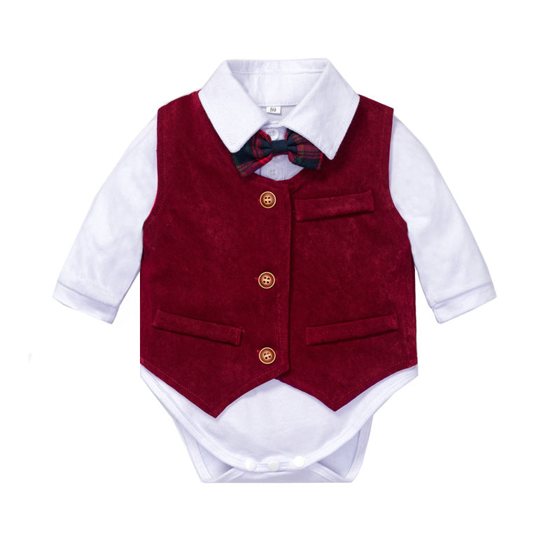 Gentleman Set Baby Boy Suits Wedding Formal Birthday 2 Pcs