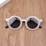 Boy Girl Cute Cartoon Bear Shape Fashion Round Sunglasses