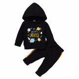Baby Boys Girls Cartoon Print Long Sleeve Sets 2 Pcs Suits