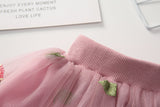 Kid Baby Girls Pineapple Embroidered Mesh Lovely Skirts