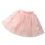 Kid Baby Girls Dot Embroidery Gauze Dance Skirts