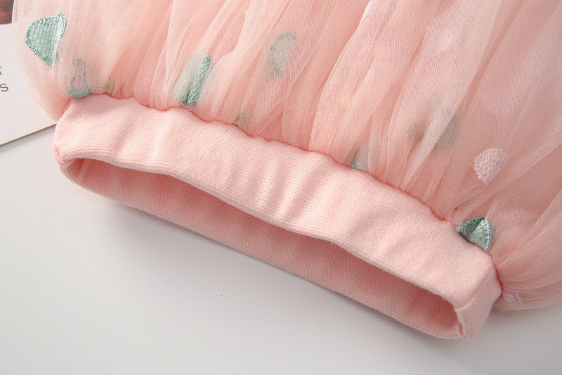 Kid Baby Girls Dot Embroidery Gauze Dance Skirts