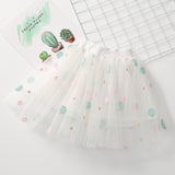 Kid Baby Girls Dot Embroidery Gauze Dance Skirts