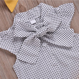 Kid Baby Girl Fashionable Short Sleeve Strap 2 Pcs Sets