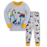 Kid Boy Pajamas Air-conditioned Long Sleeve Thread Cotton 2 Pcs