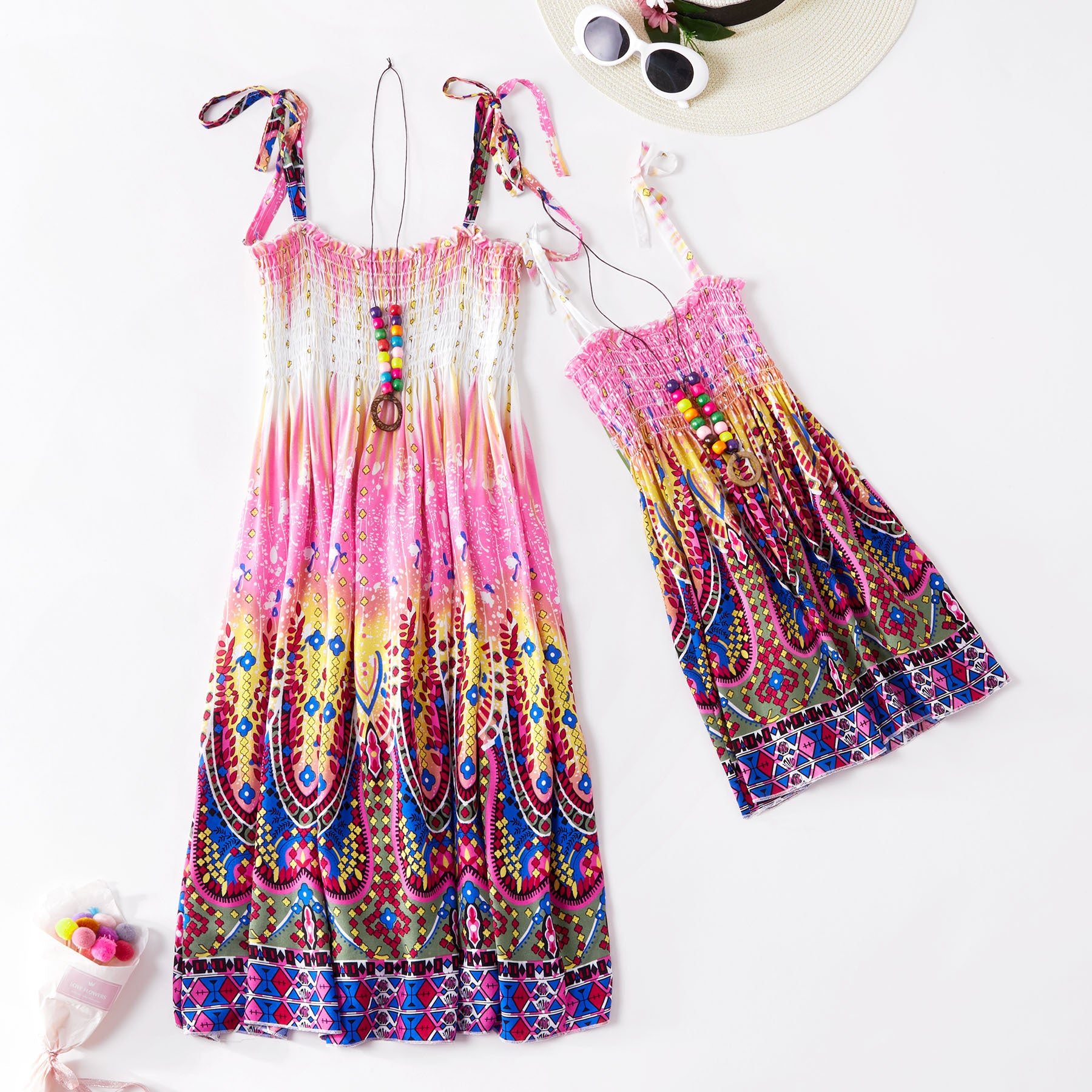 Family Matching Mother-daughter Slip Summer Beach Dress