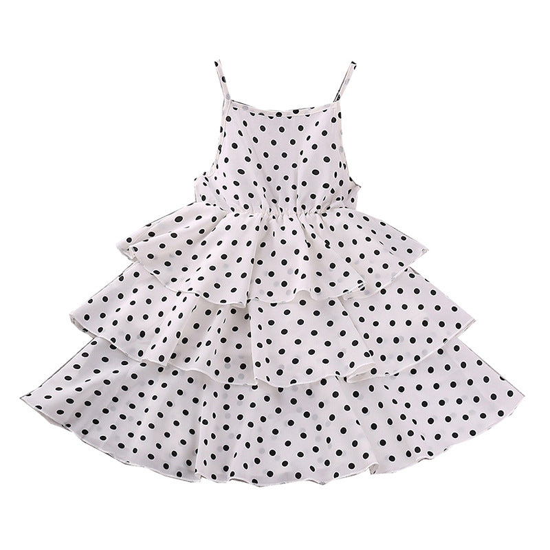 Kid Girl Sleeveless Summer Flower Print Dresses