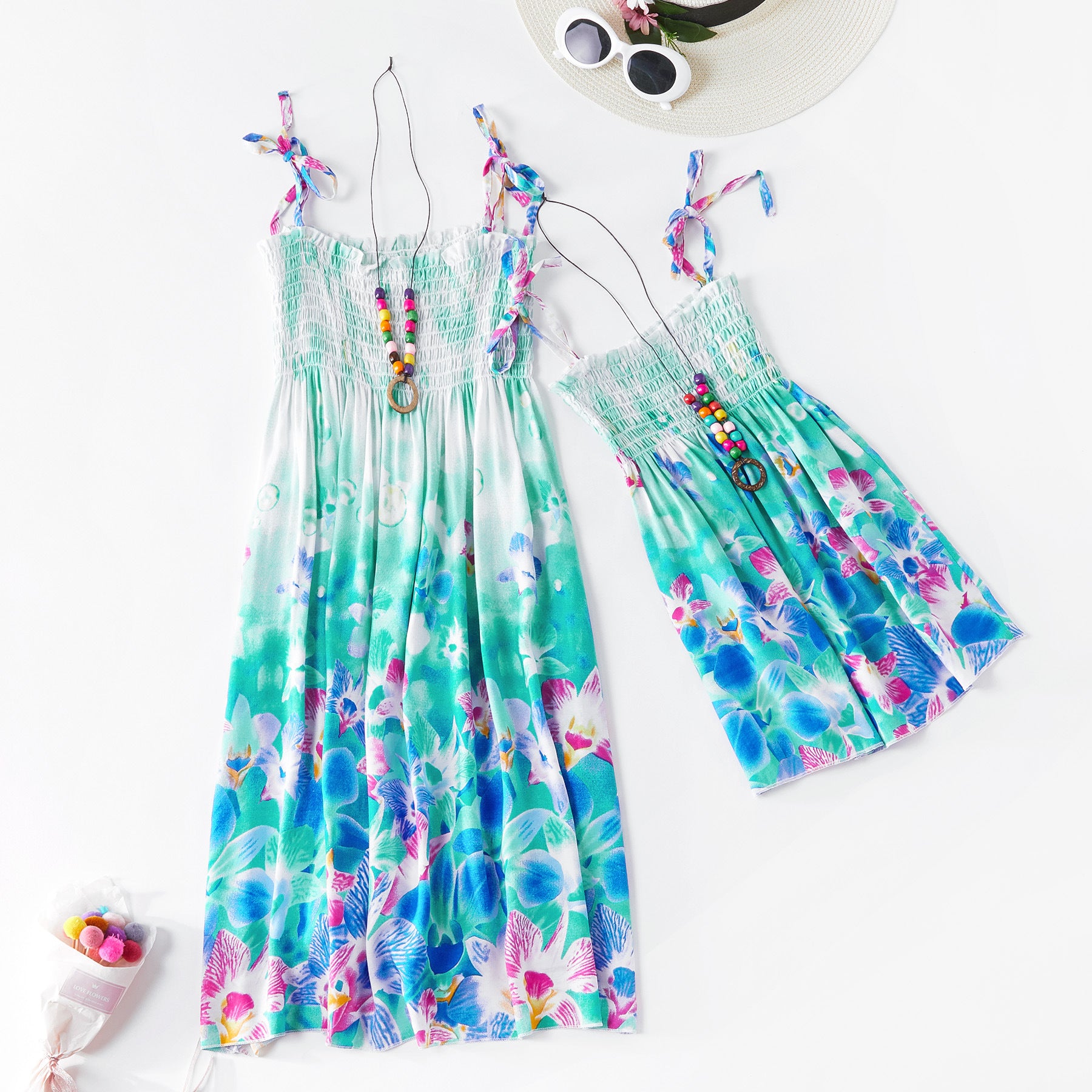 Family Matching Mother-daughter Slip Summer Beach Dress