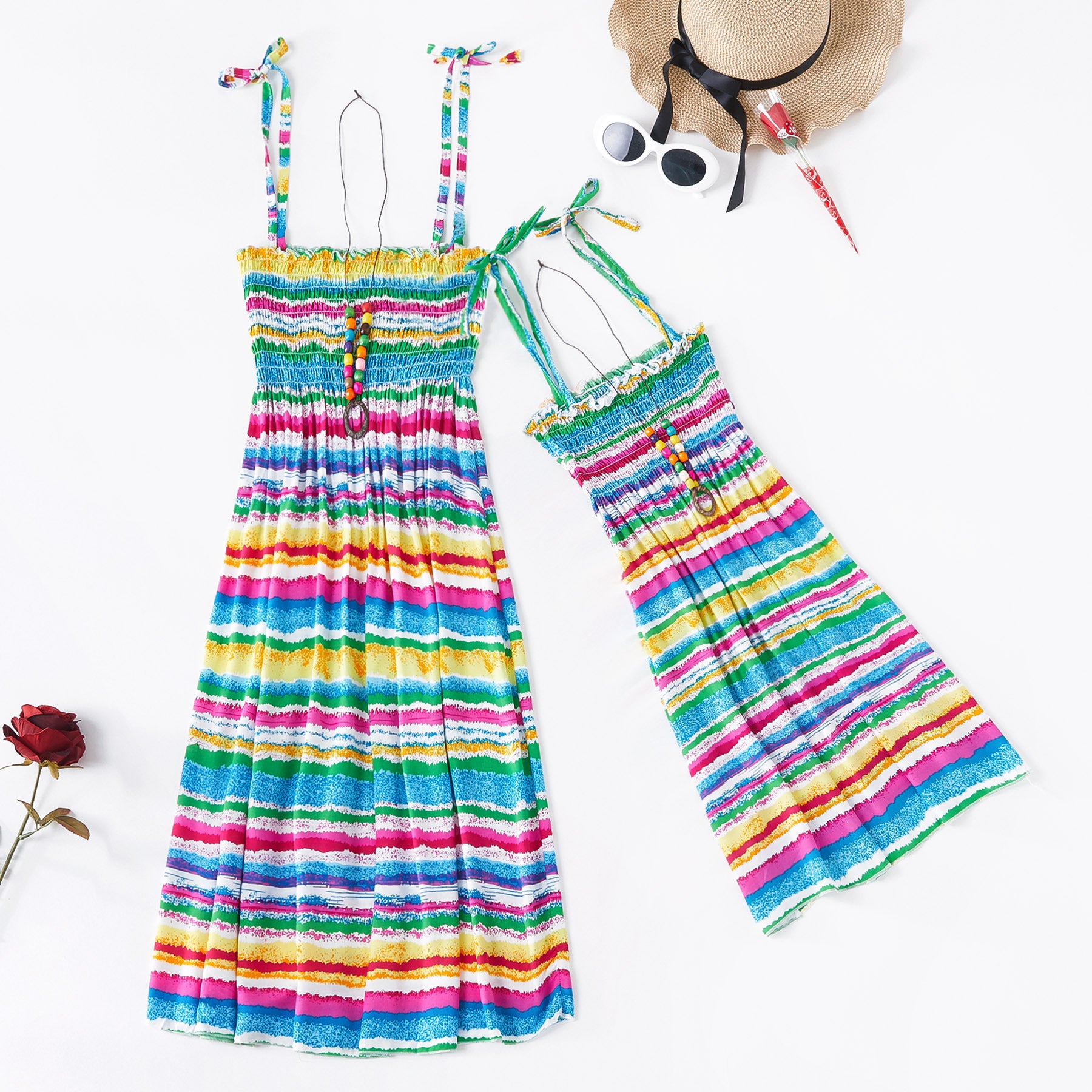 Family Matching Mother-daughter Slip Summer Beach Dress