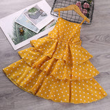 Kid Girl Sleeveless Summer Flower Print Dresses