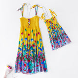 Family Matching Mother-daughter Slip Summer Beach Dress