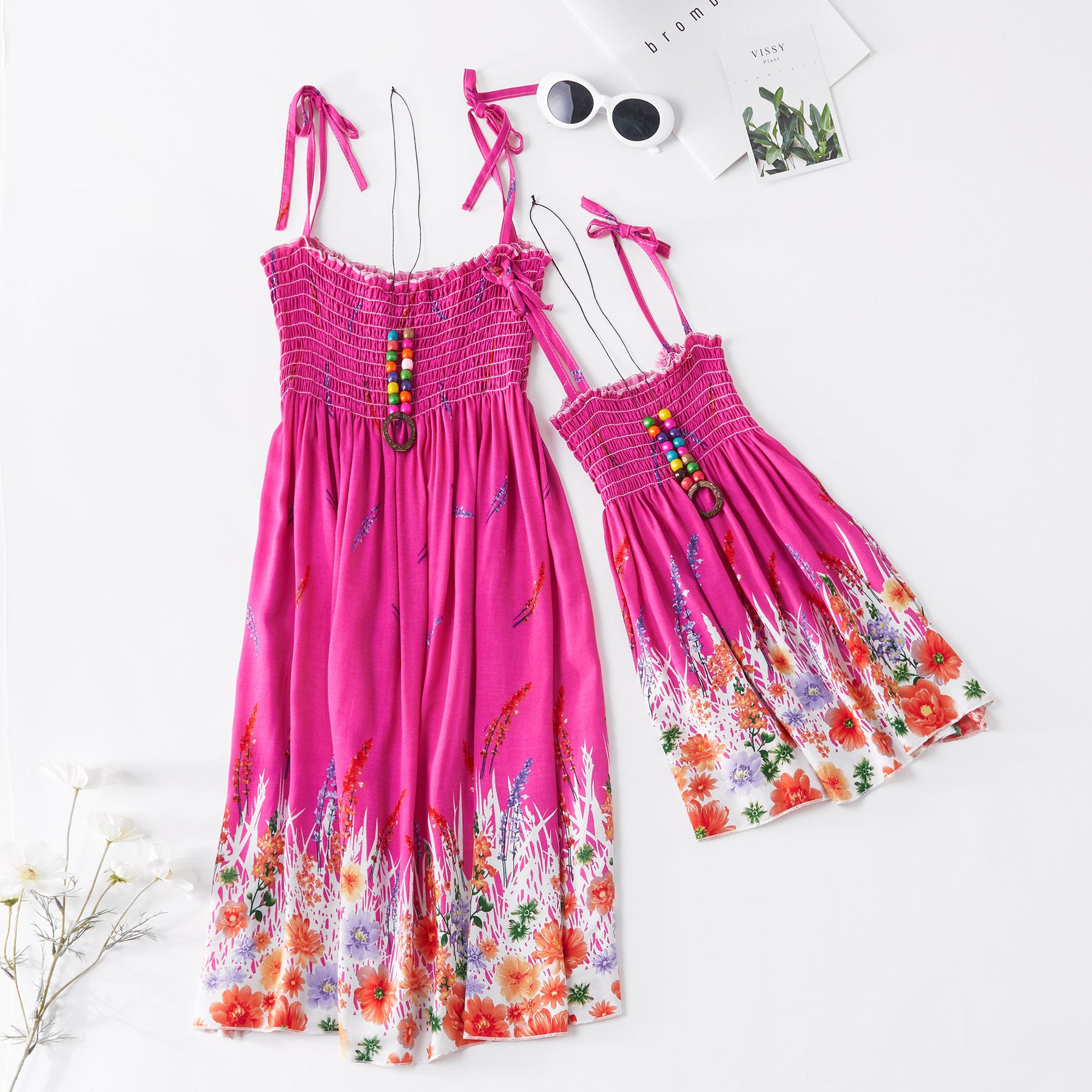 Family Matching Mother-daughter Slip Summer Beach Dress