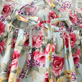 Kid Baby Girls Sub Flying Sleeve Shoulder Broken Flower Dress