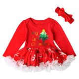 Christmas Baby Girls Dress Newborn Costumes Santa Claus Dresses