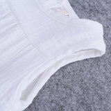 Toddler Baby Girl Summer Cotton Linen Sleeveless Shorts 2 Pcs Set