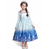 Kid Girl Frozen Elsa Strapless Summer Phoenix Princess Dress