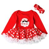 Christmas Baby Girls Dress Newborn Costumes Santa Claus Dresses