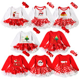 Christmas Baby Girls Dress Newborn Costumes Santa Claus Dresses