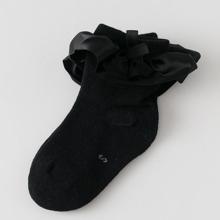 Baby Girl Bow Decor Silk Design Socks 5 Colors