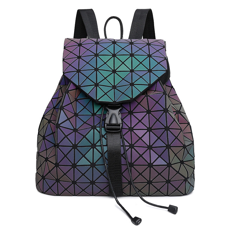 Kid Glow In Dark Backpacks Universal Magic Geometric Diamond Bags