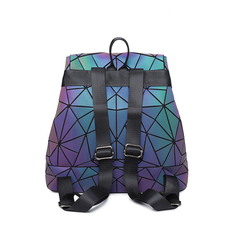 Kid Glow In Dark Backpacks Universal Magic Geometric Diamond Bags